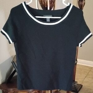 Cable & Gauge Black Tee with White Accents